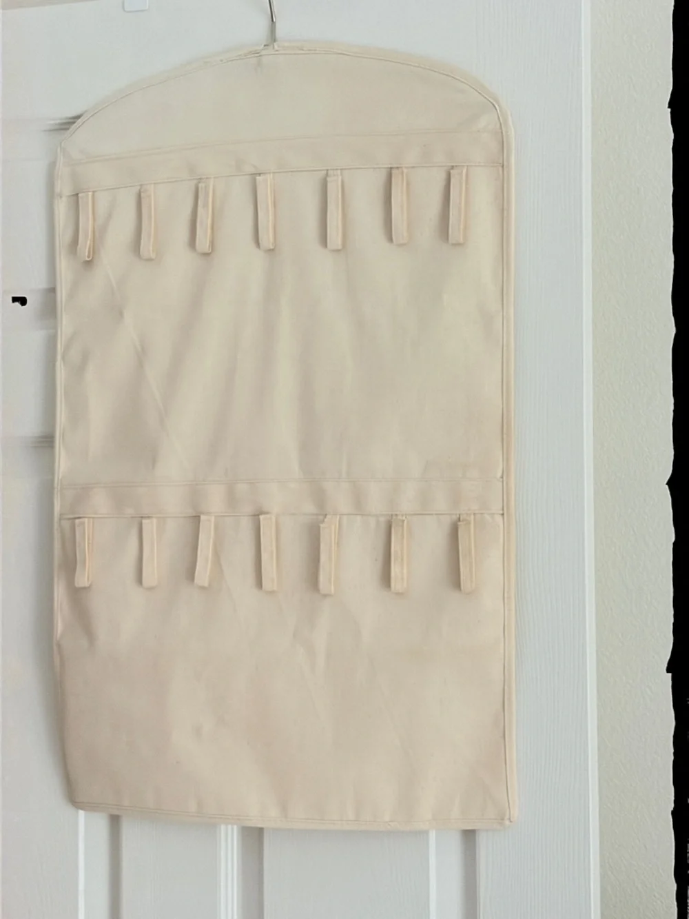 The Container Store Cream Over-the-Door Jewelry Hanger Organizer